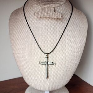 Silver Cross Pendant Necklace